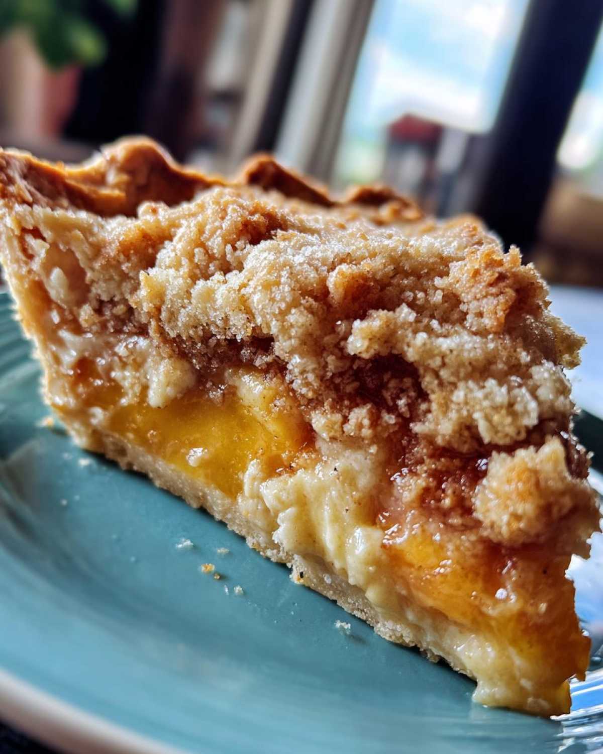 Peach Pie with Crumb Topping - detail 3
