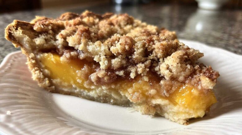 Peach Pie with Crumb Topping