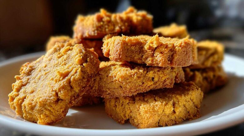 Peanut Butter Pumpkin Dog Biscuits