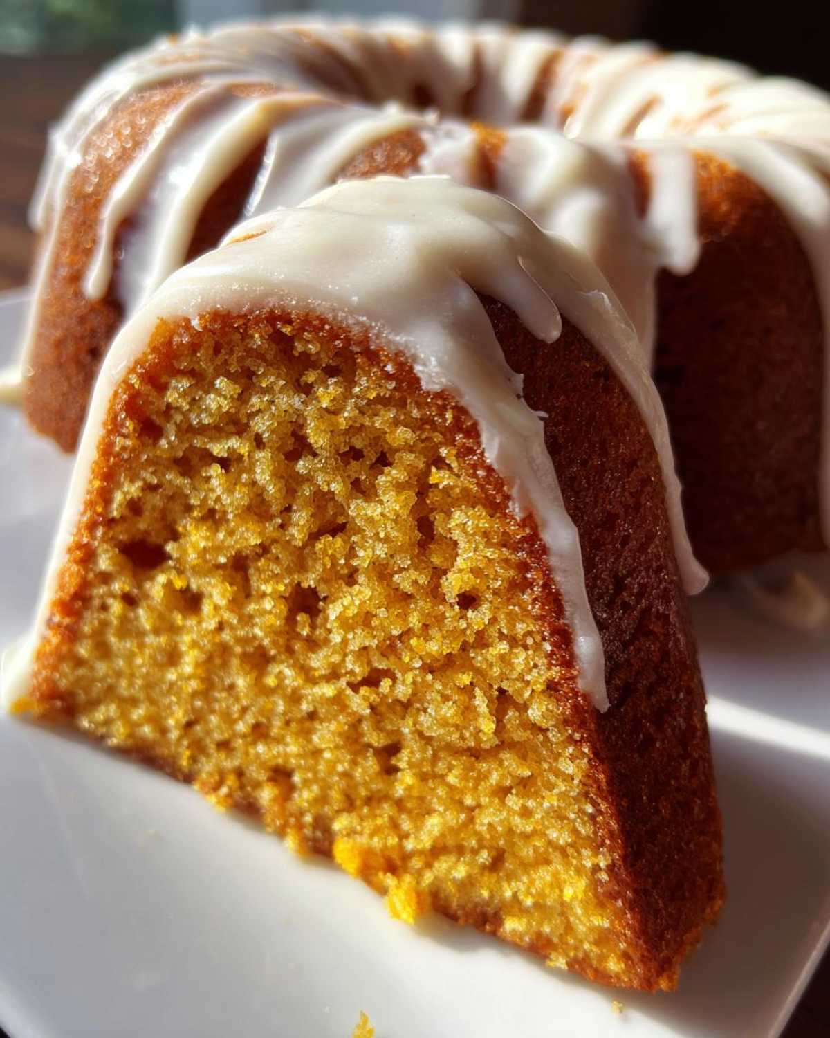 Pumpkin Spice Bundt Cake with Cream Cheese Glaze - detail 1