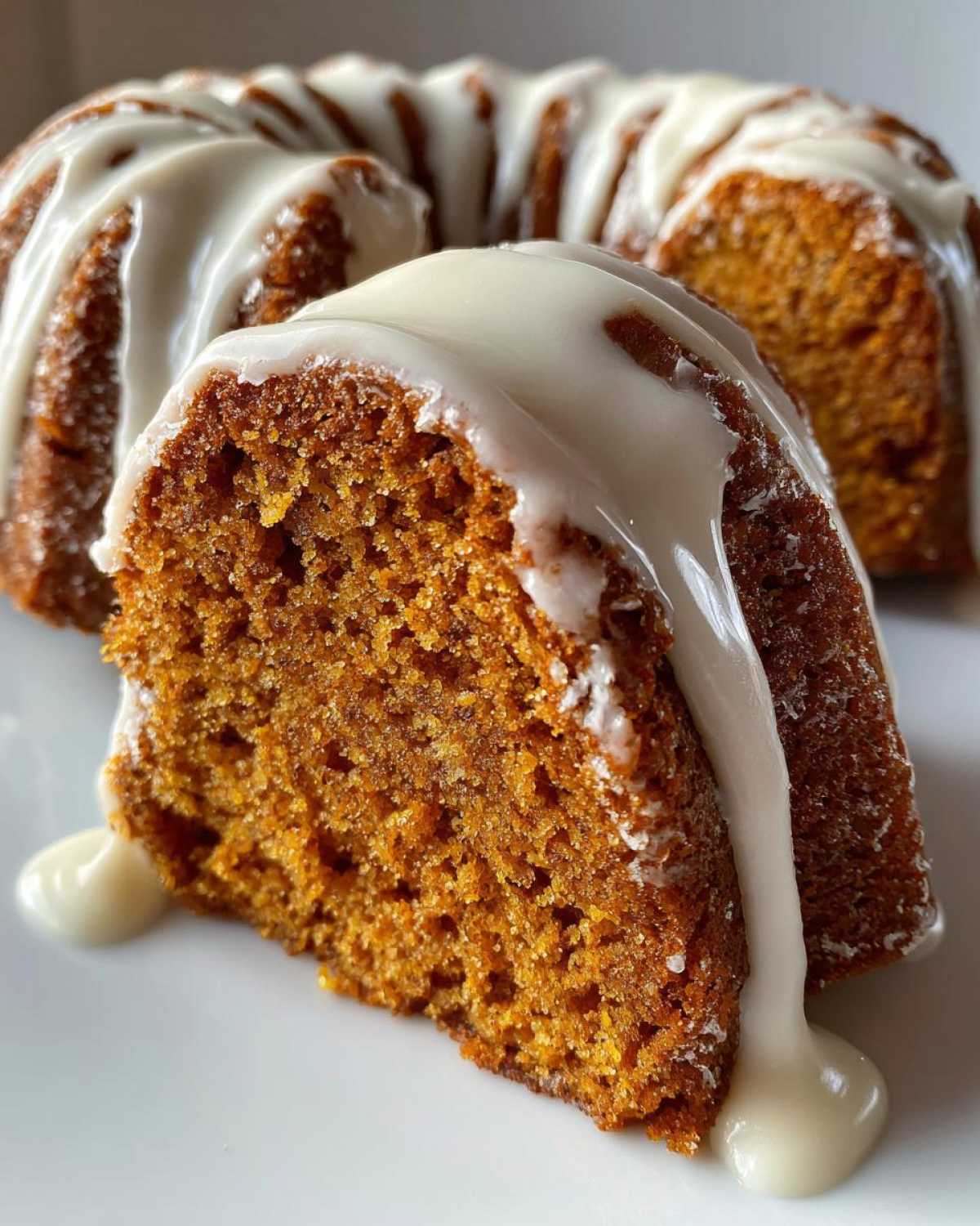 Pumpkin Spice Bundt Cake with Cream Cheese Glaze - detail 2