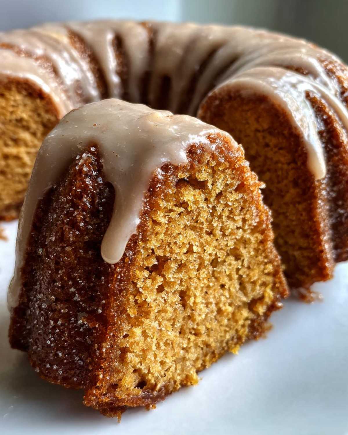 Pumpkin Spice Bundt Cake with Cream Cheese Glaze - detail 3