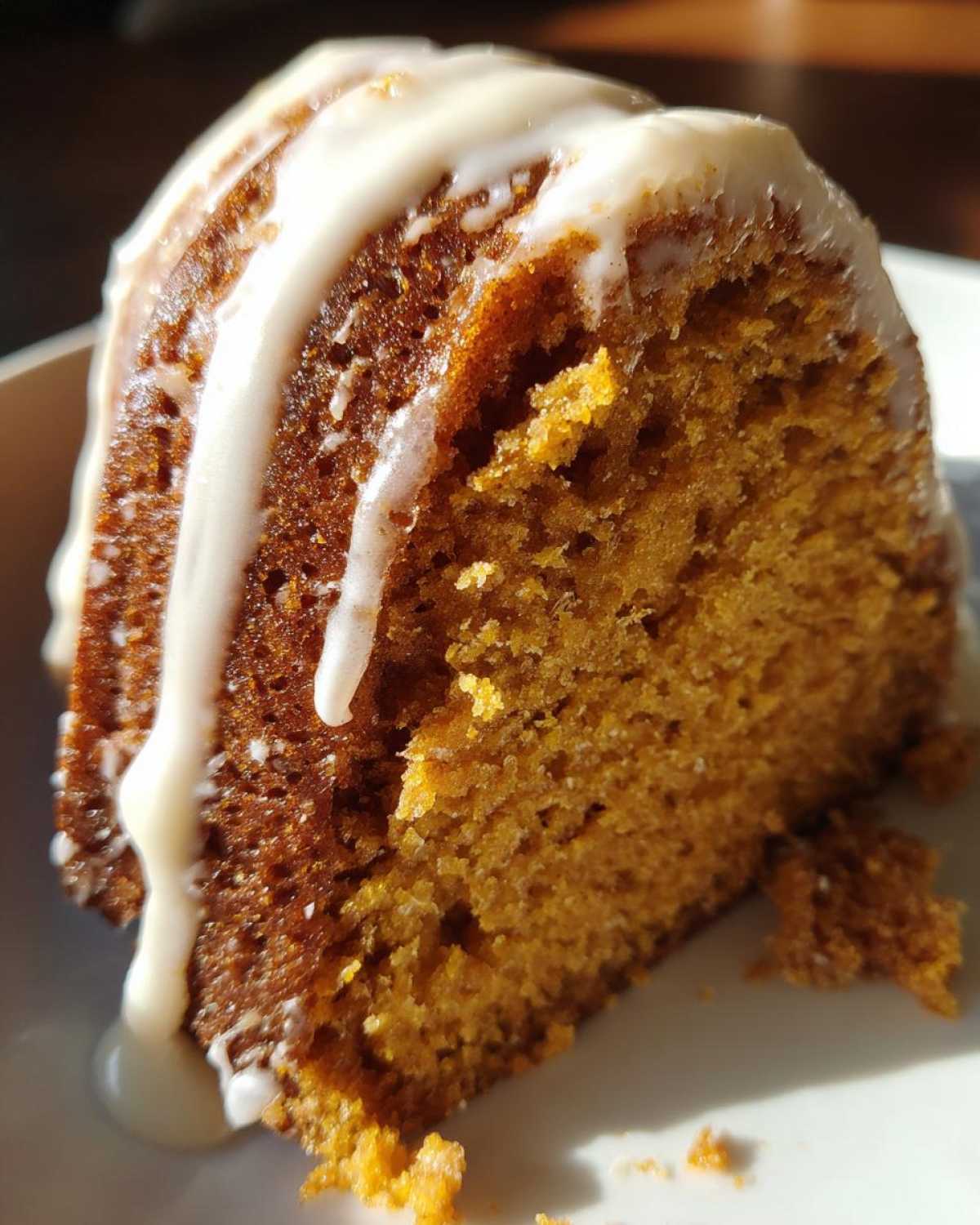 Pumpkin Spice Bundt Cake with Cream Cheese Glaze - detail 4