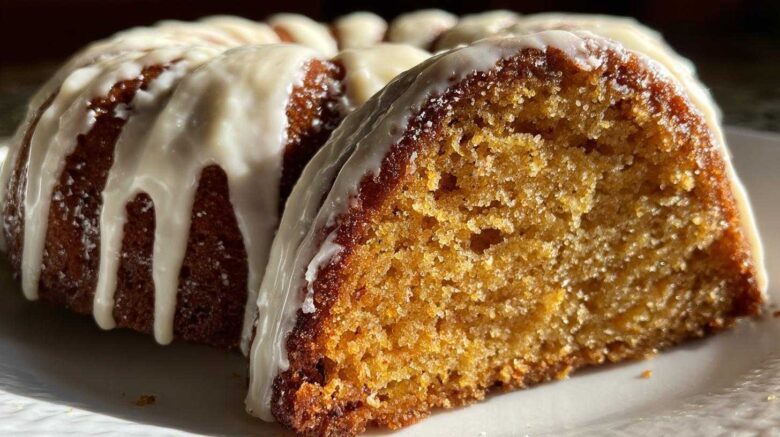 Pumpkin Spice Bundt Cake with Cream Cheese Glaze