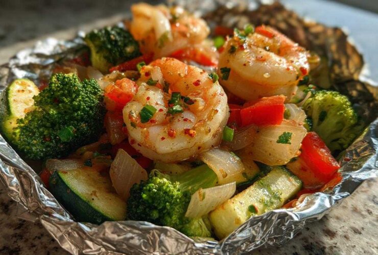 Shrimp and Veggie Foil Packets