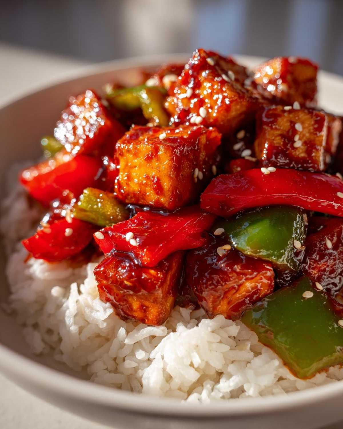 Spicy Sriracha Tofu Stir Fry - detail 2