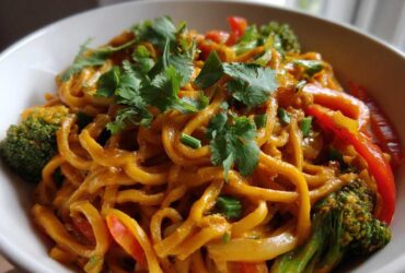 Spicy Thai Red Curry Noodles