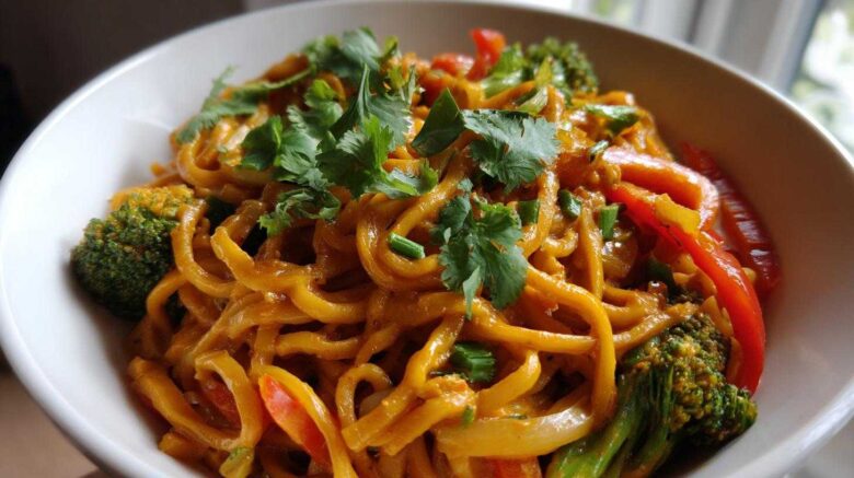 Spicy Thai Red Curry Noodles