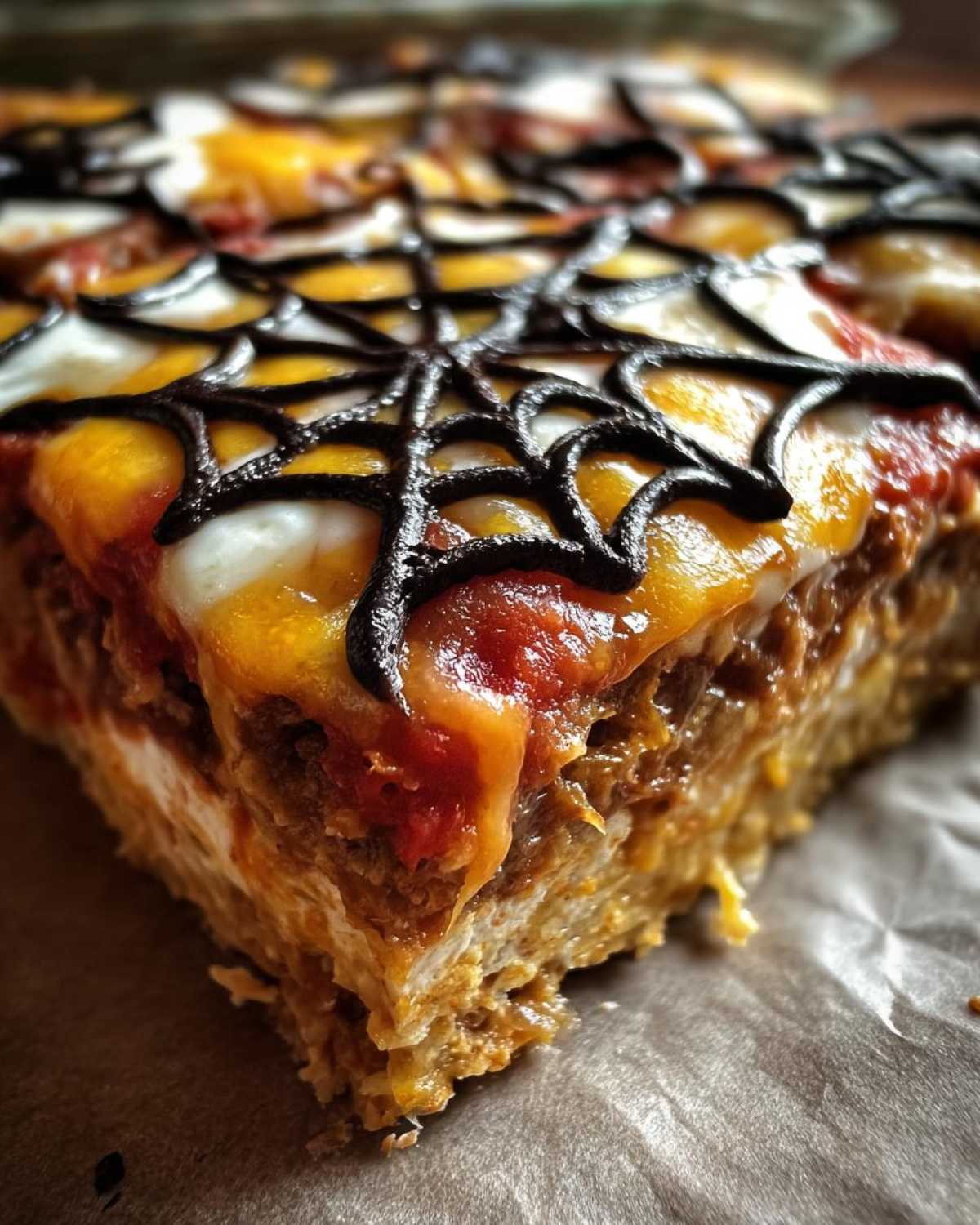 Spider Web Taco Dip - detail 4