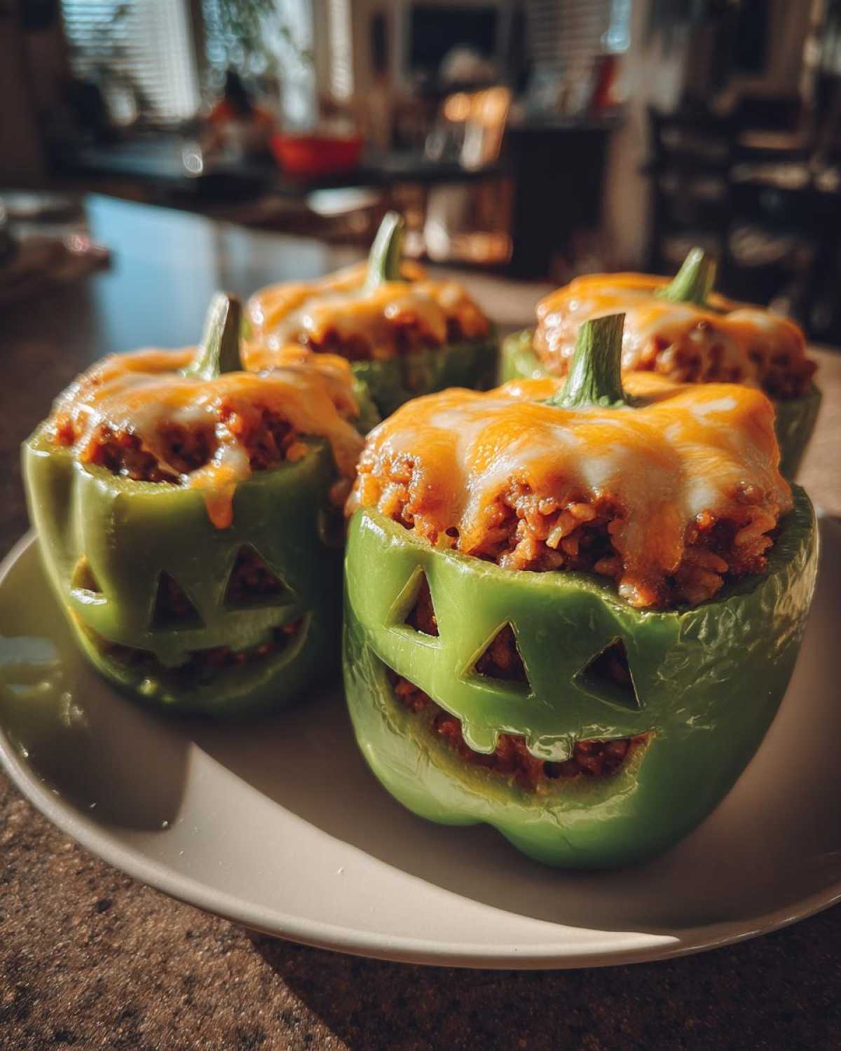 Stuffed Pepper Jack-o’-Lanterns - detail 1