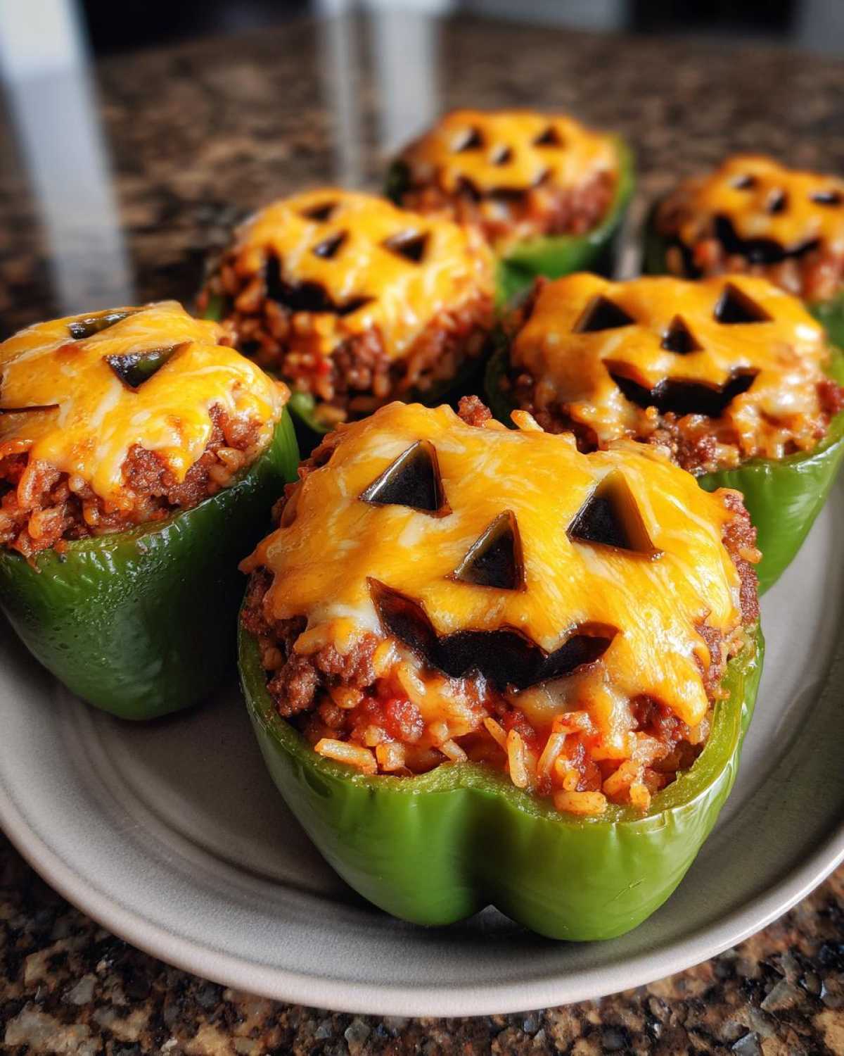 Stuffed Pepper Jack-o’-Lanterns - detail 3