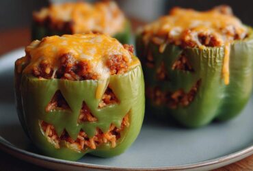 Stuffed Pepper Jack-o’-Lanterns