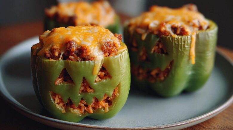 Stuffed Pepper Jack-o’-Lanterns