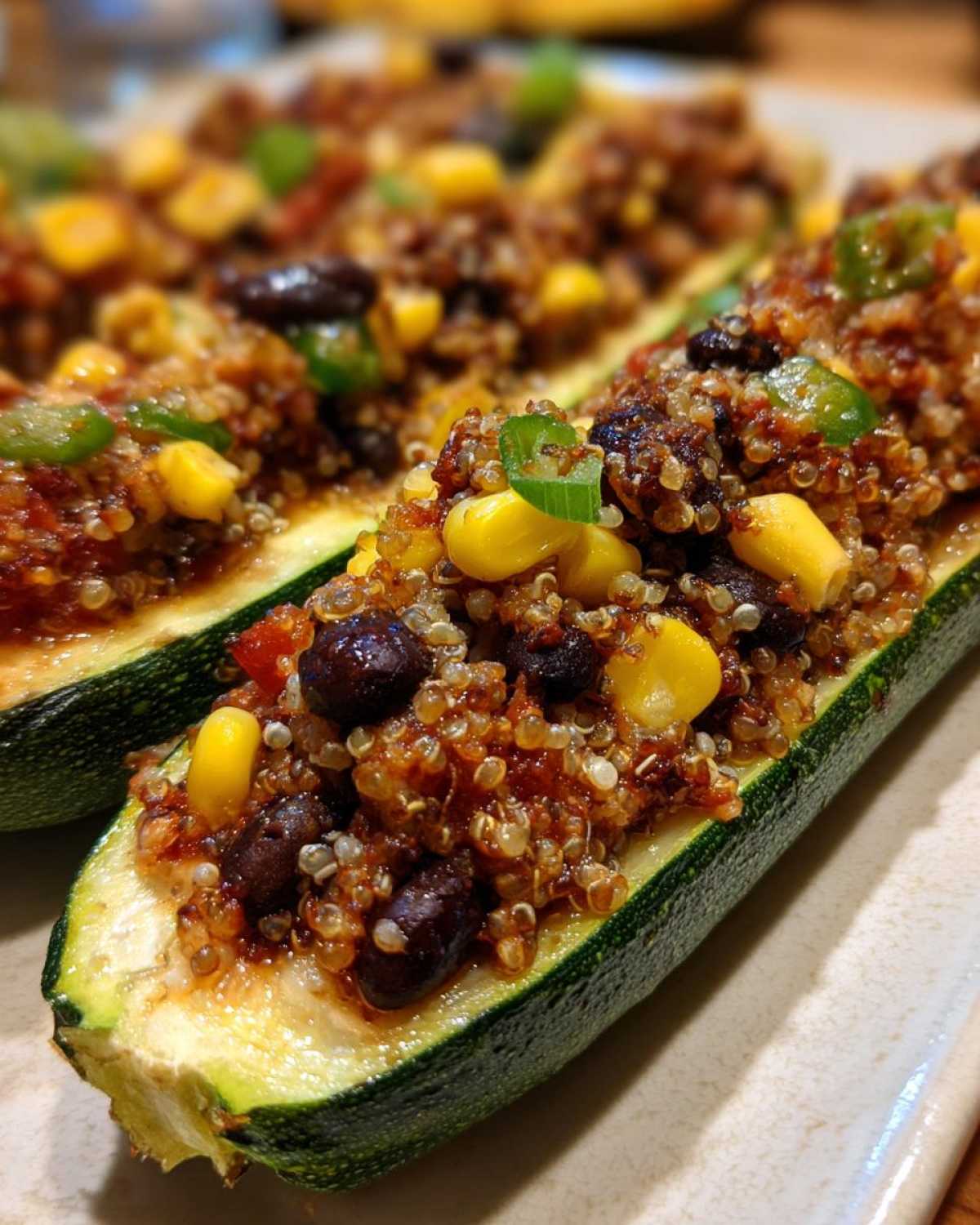 Stuffed Zucchini Boats with Quinoa - detail 1