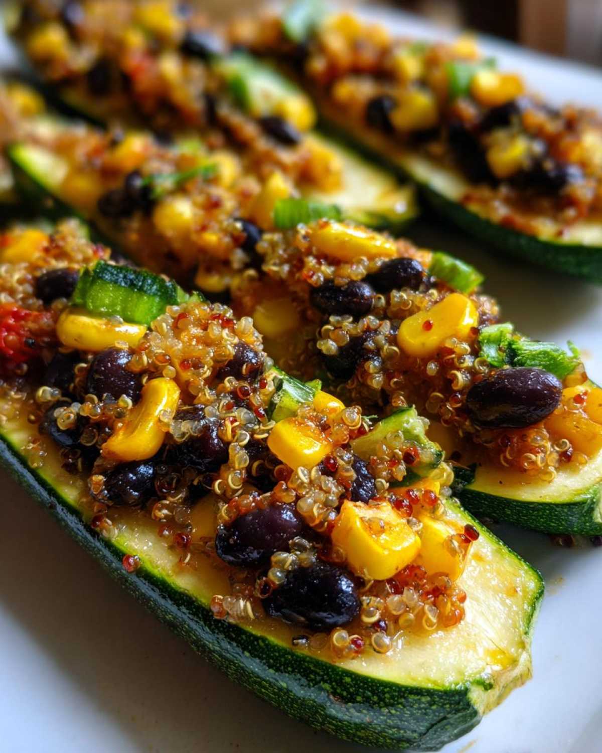 Stuffed Zucchini Boats with Quinoa - detail 2