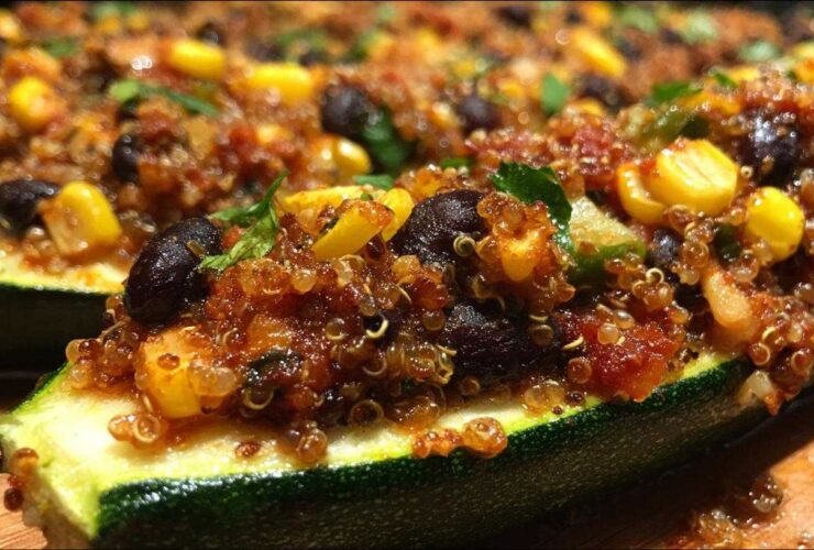 Stuffed Zucchini Boats with Quinoa