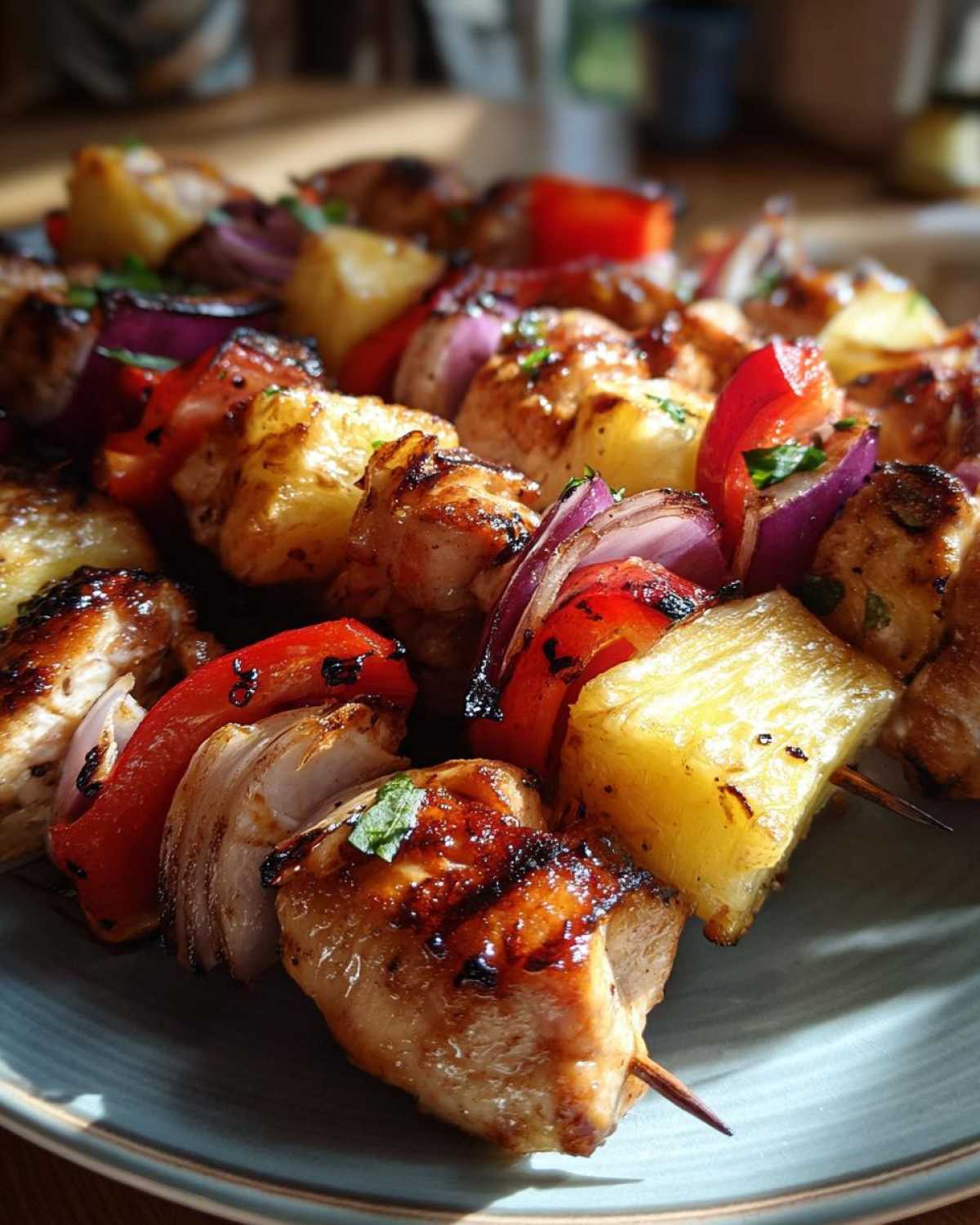 Tropical Pineapple Chicken Kabobs - detail 1