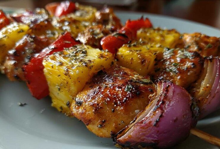 Tropical Pineapple Chicken Kabobs