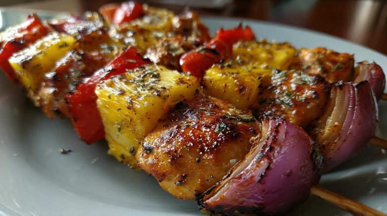 Tropical Pineapple Chicken Kabobs