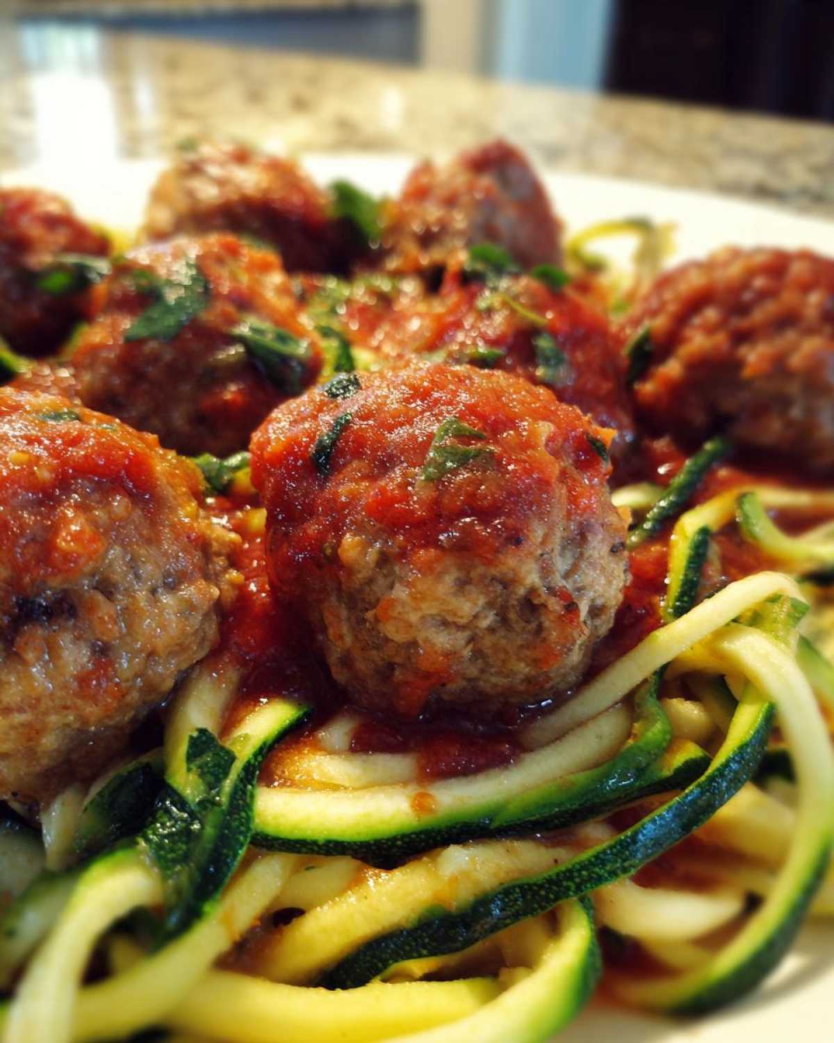 Turkey Meatballs with Zucchini Noodles - detail 2