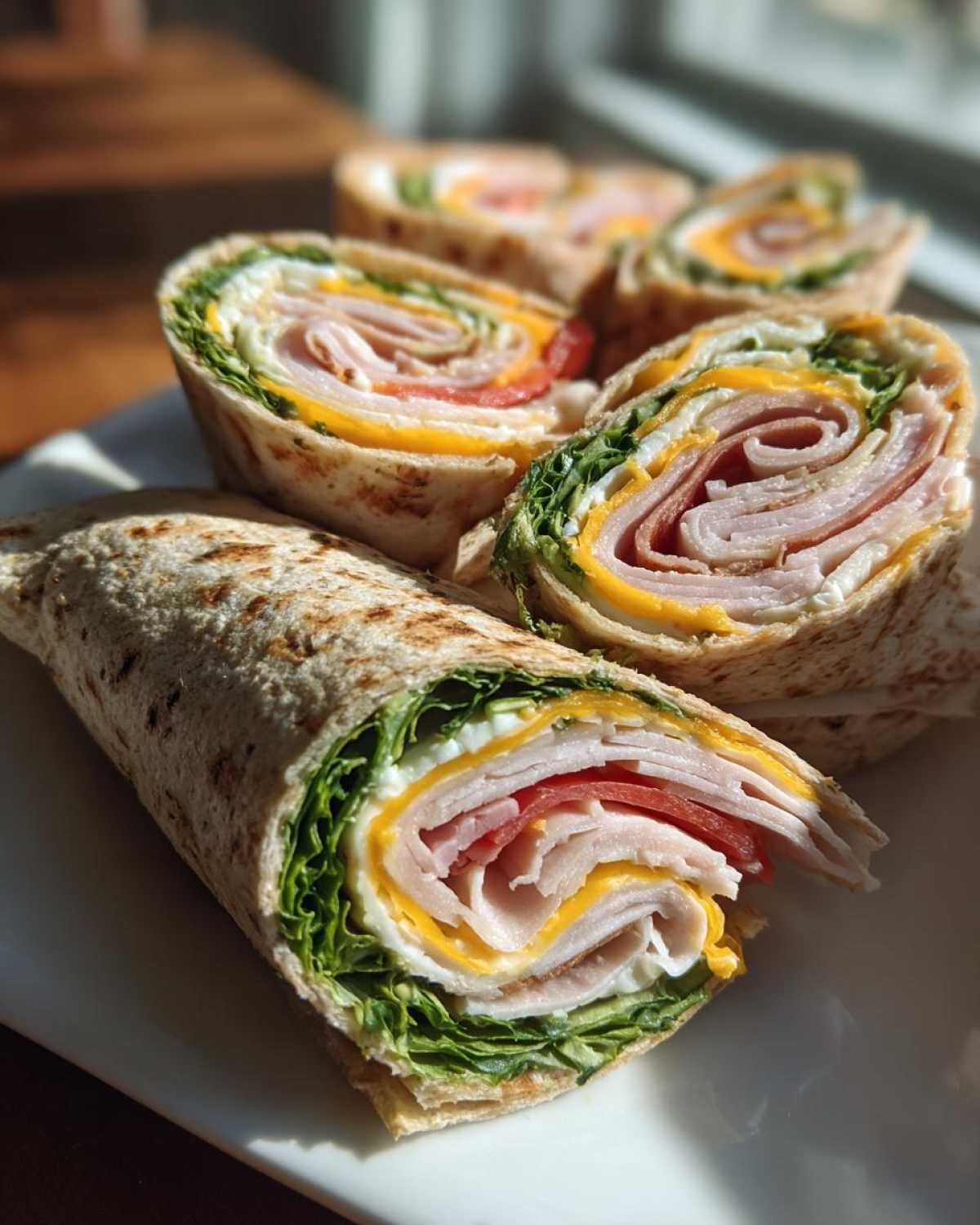 Turkey and Cheese Pinwheel Wraps - detail 3