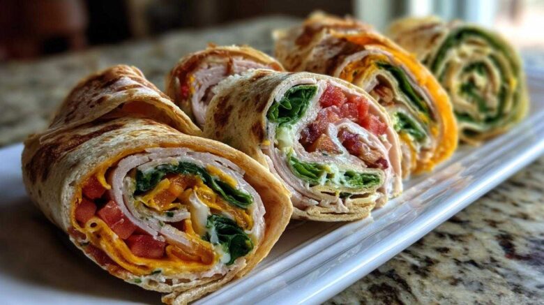 Turkey and Cheese Pinwheel Wraps