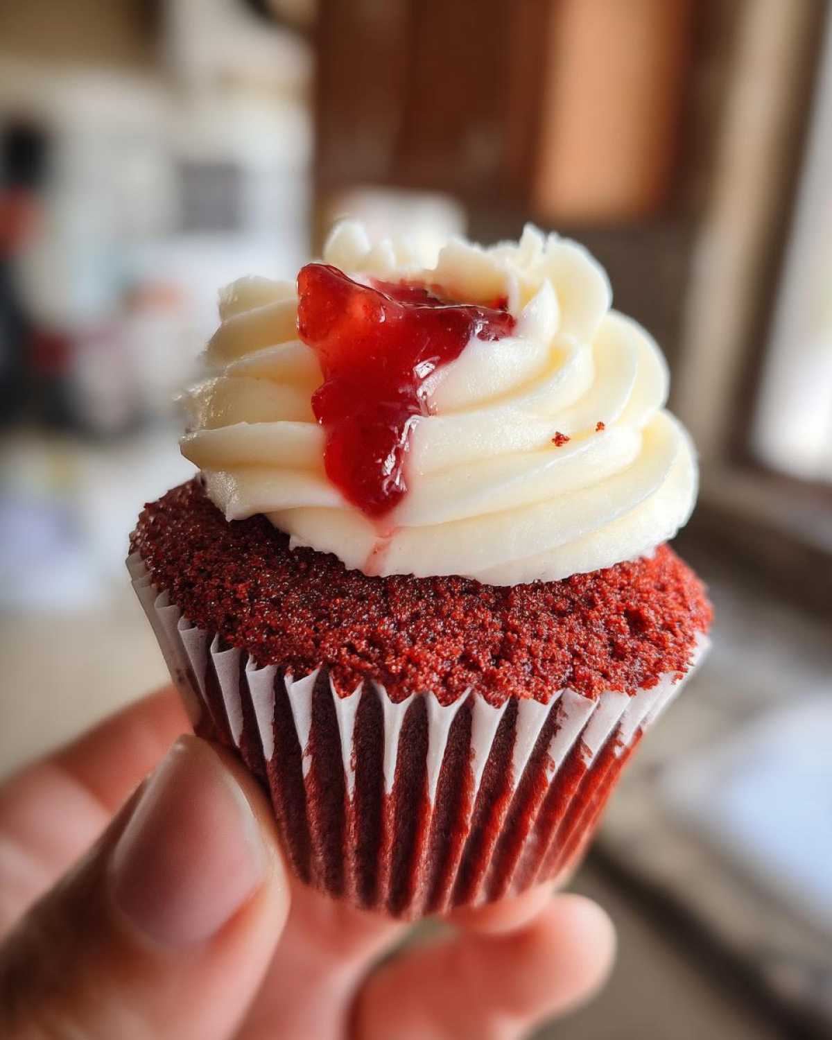 Vampire Bite Red Velvet Cupcakes - detail 3