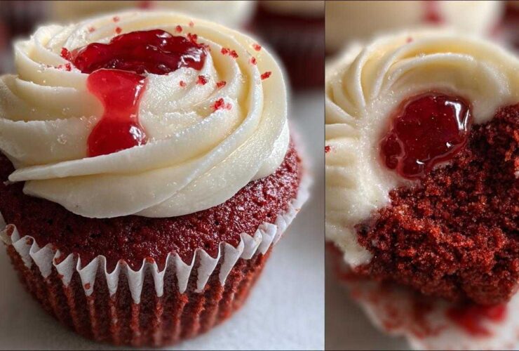 Vampire Bite Red Velvet Cupcakes