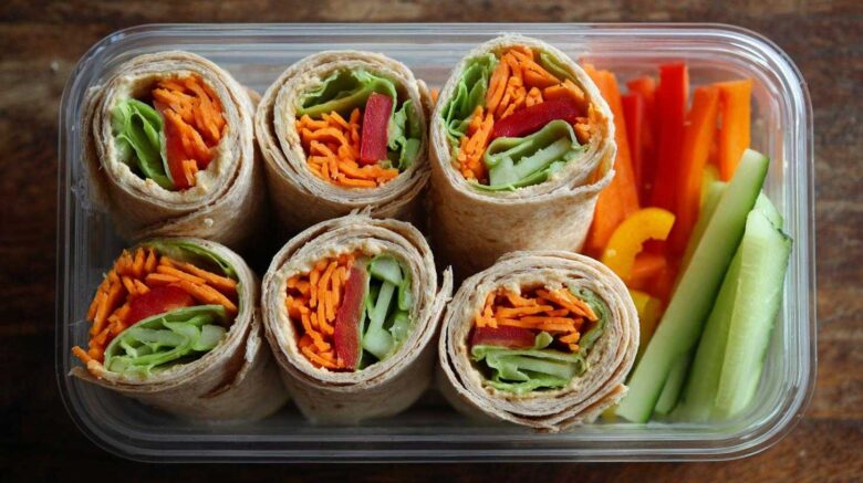 Veggie Hummus Wrap Bento Box