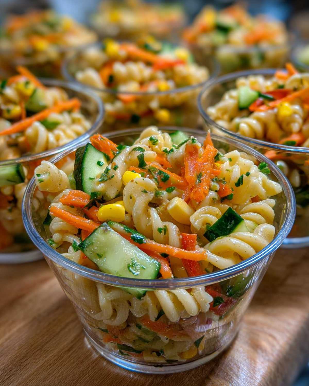 Veggie Pasta Salad Cups - detail 2