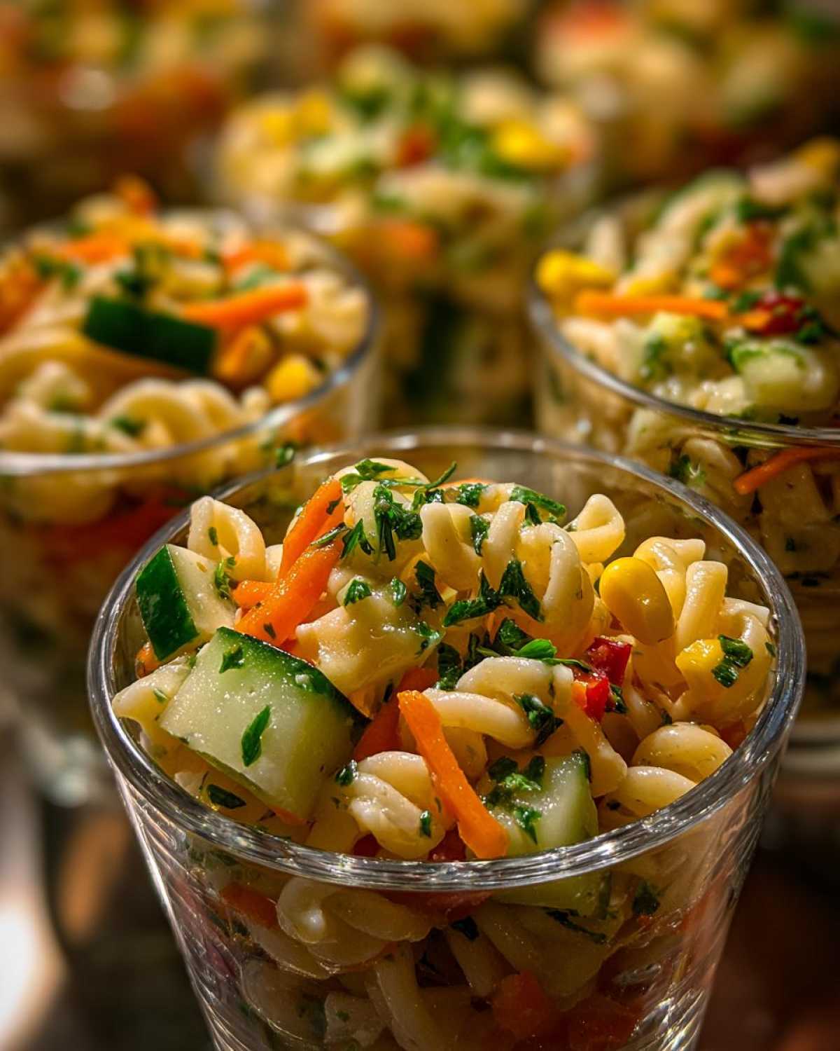 Veggie Pasta Salad Cups - detail 4