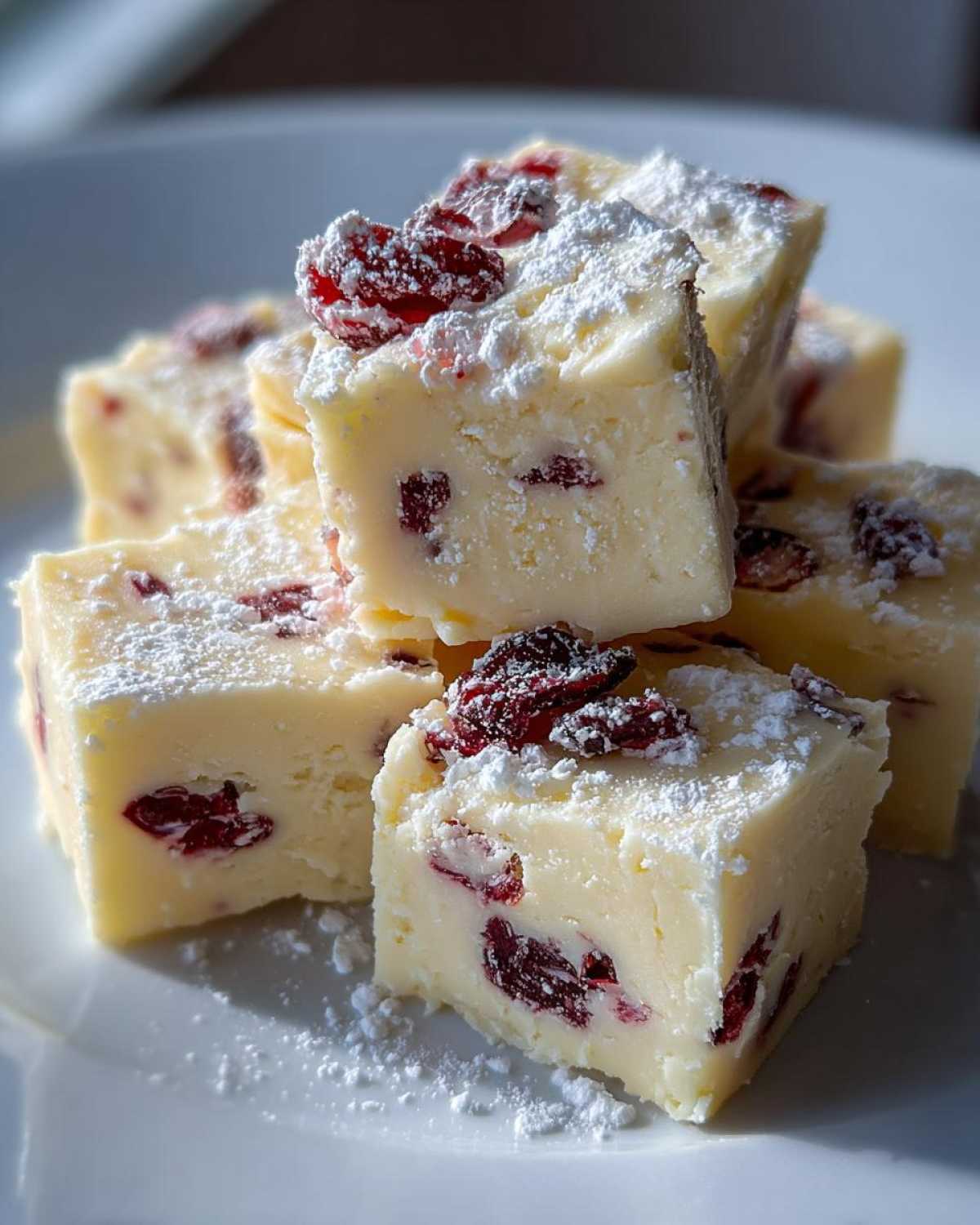 White Chocolate Cranberry Fudge - detail 1