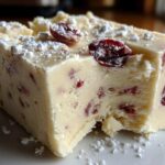 White Chocolate Cranberry Fudge