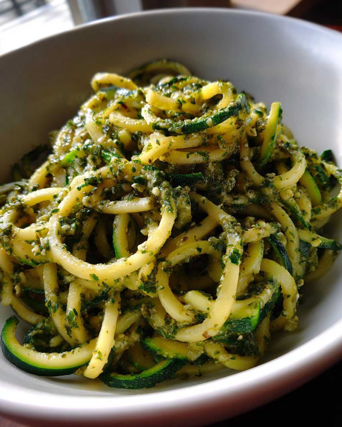 Zucchini Noodle Pasta with Pesto - detail 1