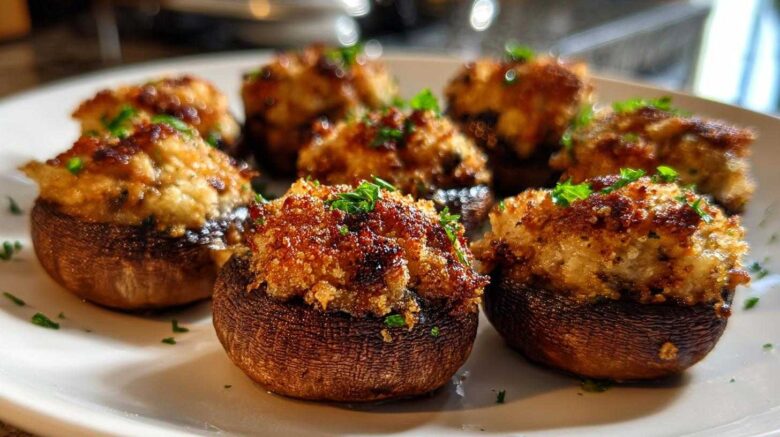 Air Fryer Stuffed Mushrooms (Party Appetizer Made Easy)