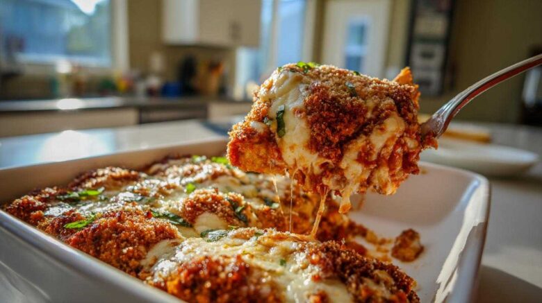 Baked Chicken Parmesan Casserole for Family Night