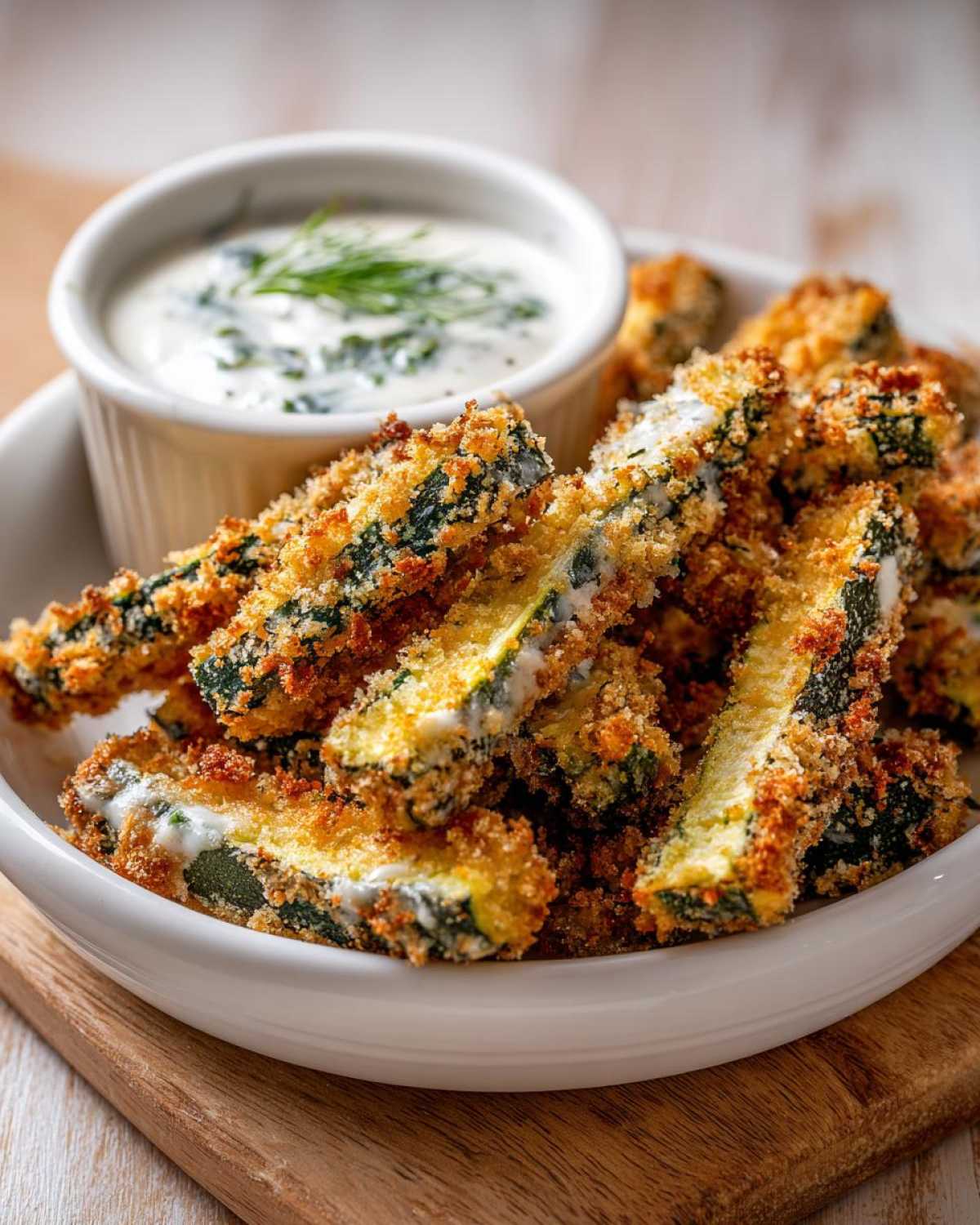 Baked Zucchini Fries with Tangy Yogurt Dip - detail 3
