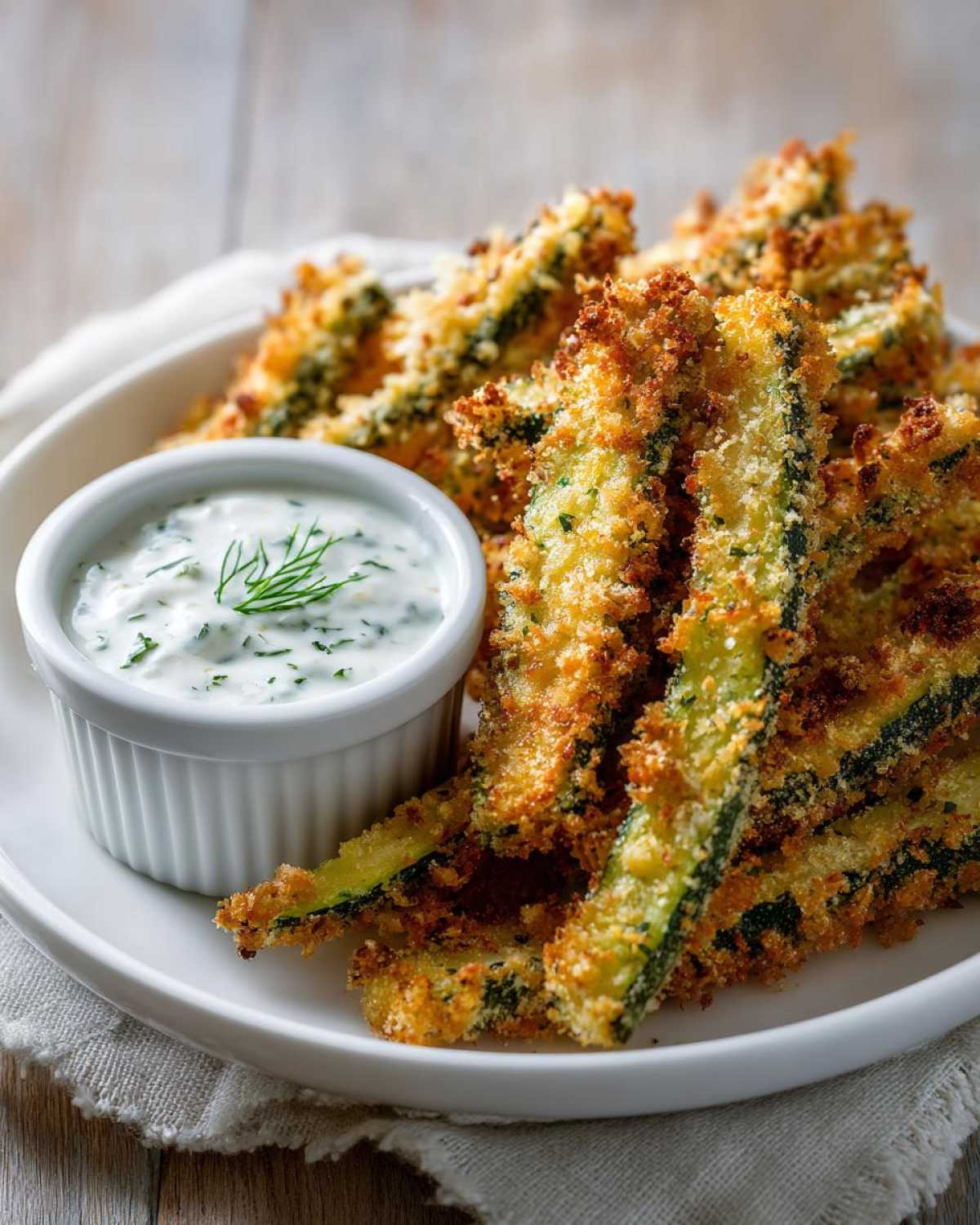 Baked Zucchini Fries with Tangy Yogurt Dip - detail 4