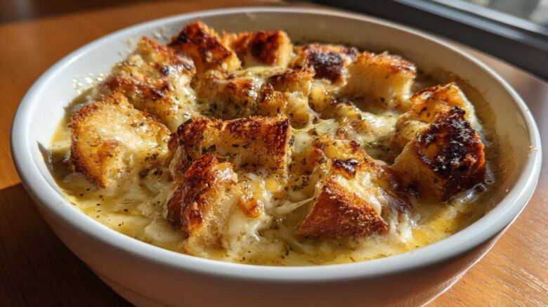Cheesy Garlic Bread Soup (Yes, It’s a Thing!)