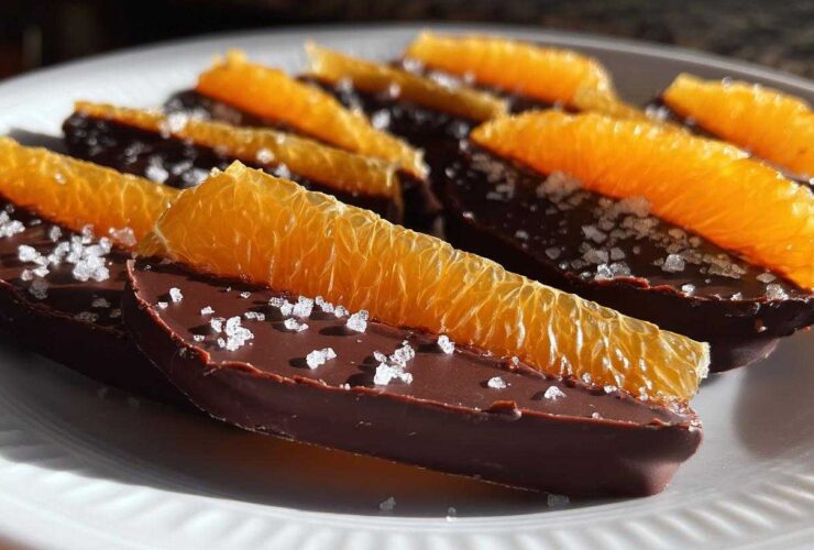 Chocolate-Dipped Orange Slices (Healthy Candy Fix)
