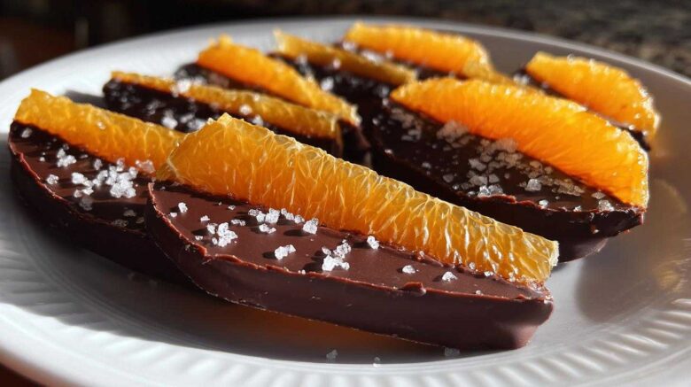 Chocolate-Dipped Orange Slices (Healthy Candy Fix)
