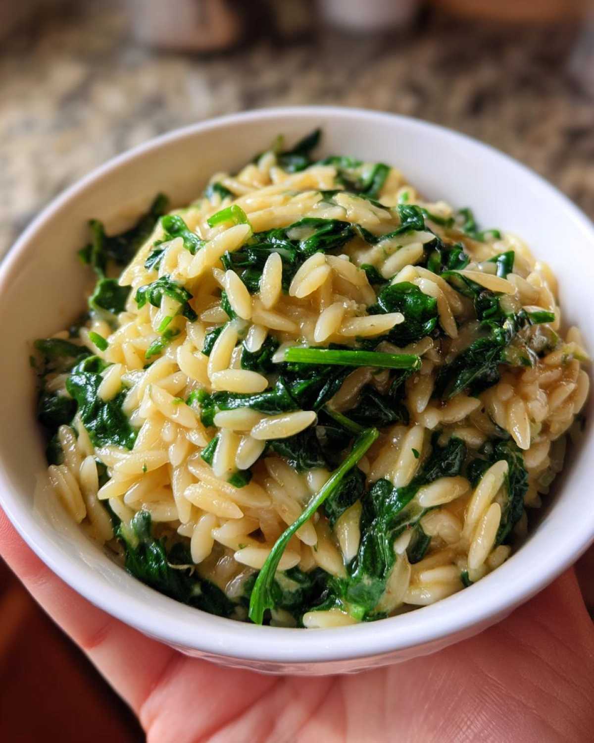 Creamy One-Pot Orzo with Spinach (No Fuss Meal) - detail 2
