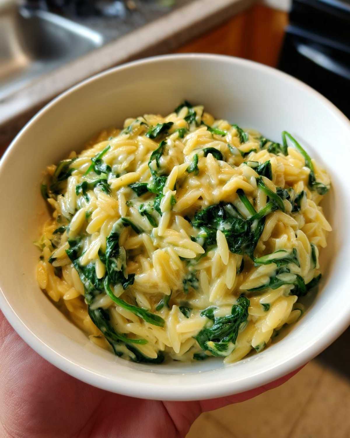 Creamy One-Pot Orzo with Spinach (No Fuss Meal) - detail 3