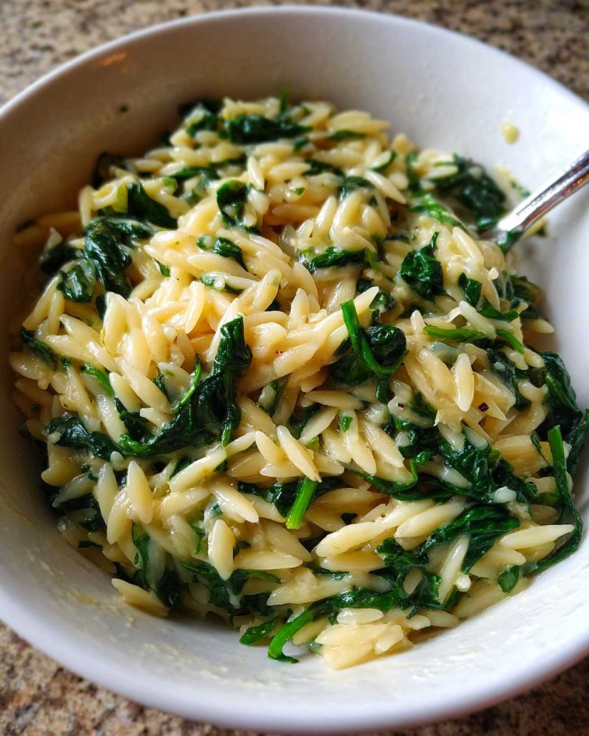 Creamy One-Pot Orzo with Spinach (No Fuss Meal) - detail 4