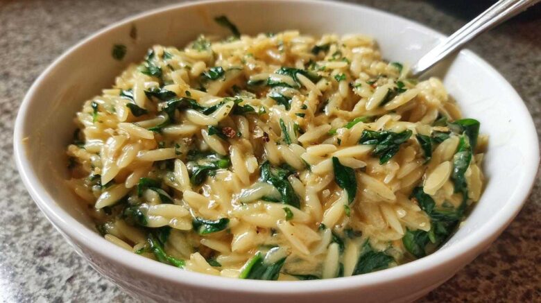 Creamy One-Pot Orzo with Spinach (No Fuss Meal)