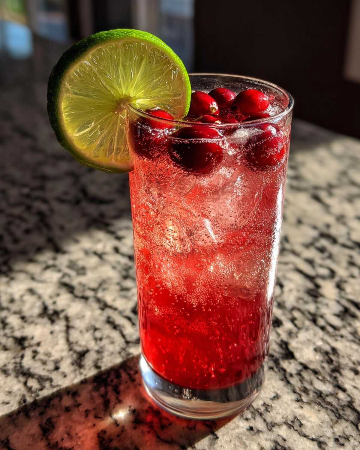 Dry January Mocktail: Cranberry Ginger Fizz - detail 1