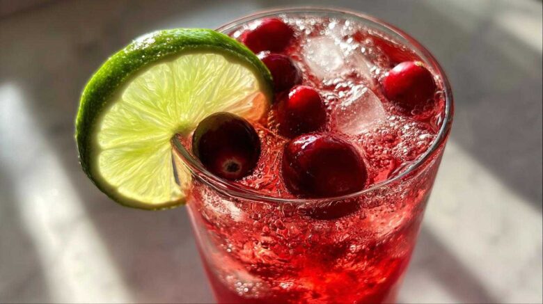 Dry January Mocktail: Cranberry Ginger Fizz