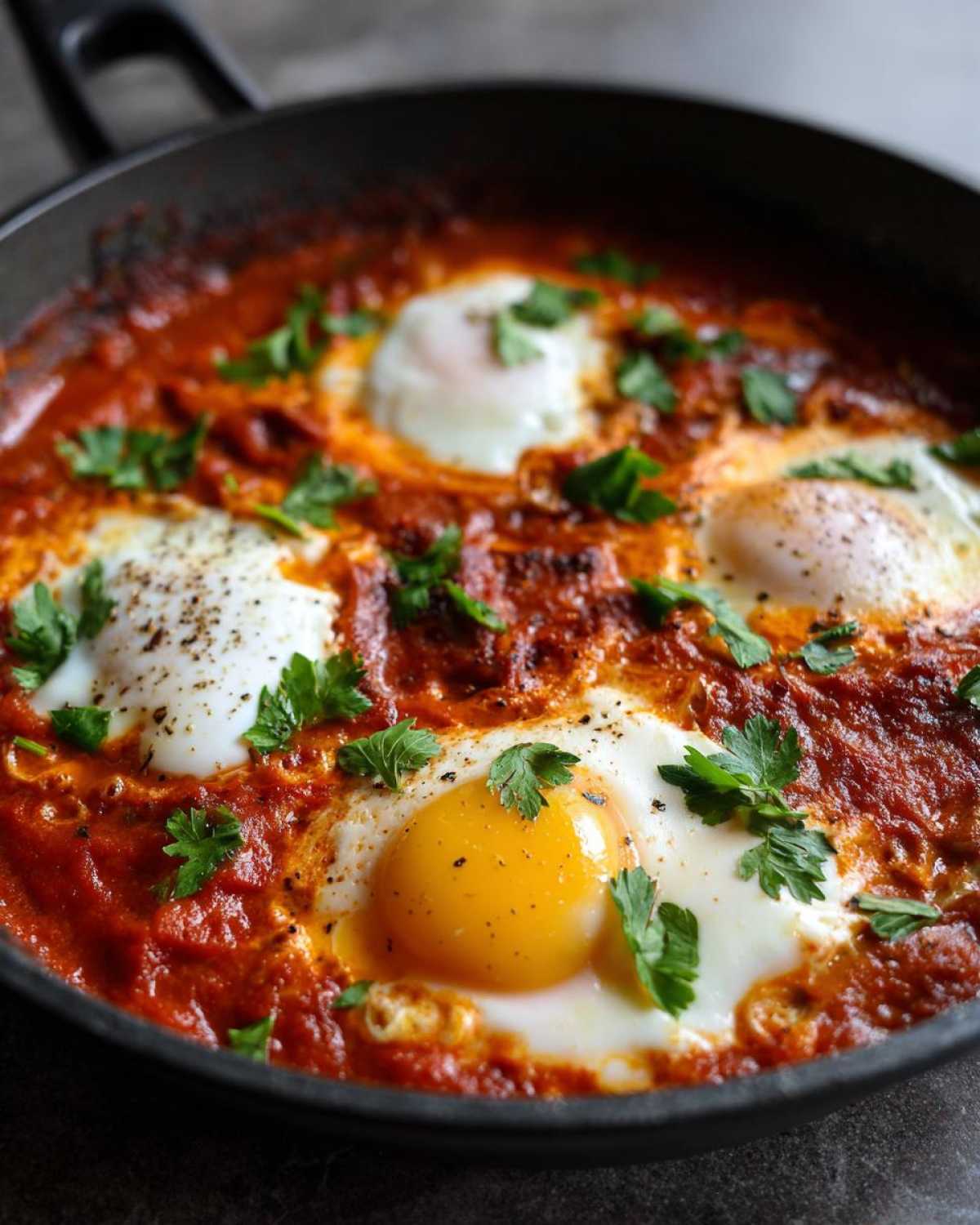 Easy Shakshuka (Eggs in Spiced Tomato Sauce) - detail 3
