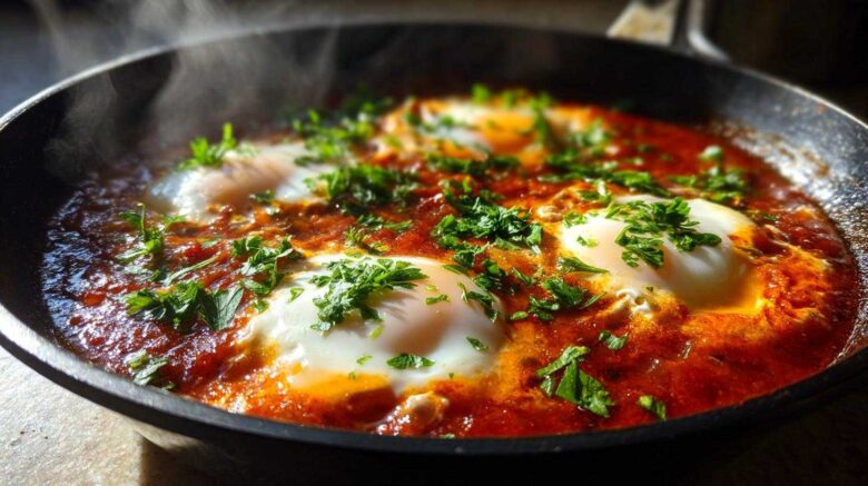 Easy Shakshuka (Eggs in Spiced Tomato Sauce)