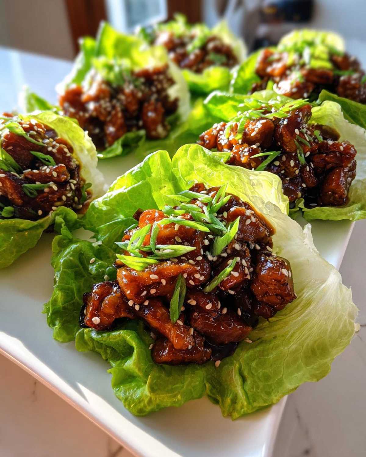 Easy Teriyaki Chicken Lettuce Wraps (Low Carb!) - detail 1